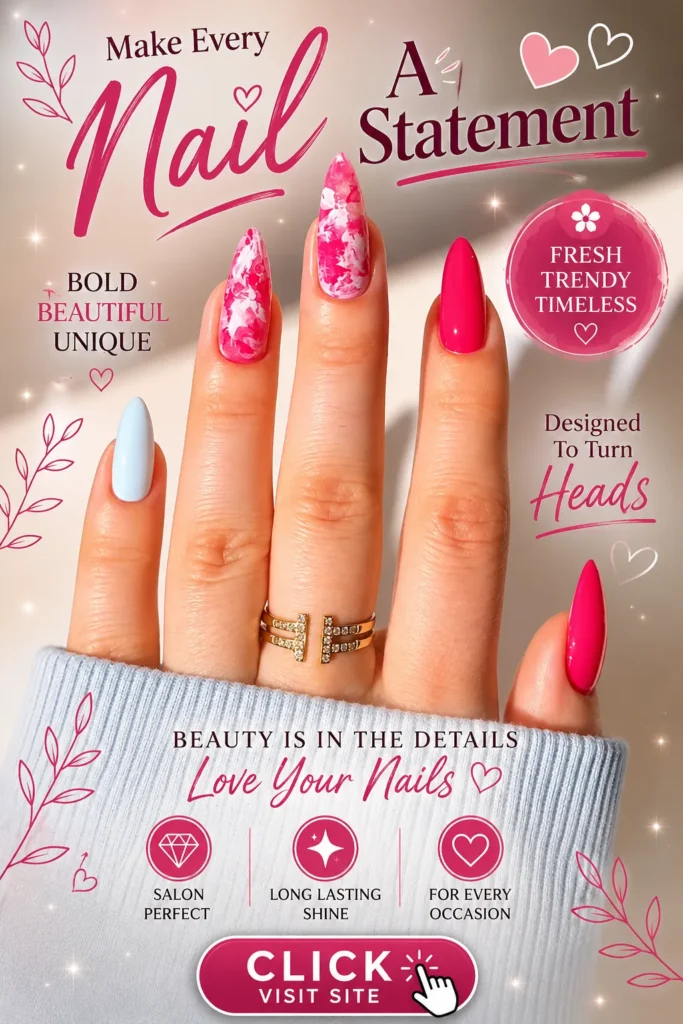 Beauty infographic featuring skincare and hand care information with illustrated graphics and text. Wellness-inspired beauty content focused on maintaining healthy-looking hands to complement elegant nail designs, trendy manicures, and stylish nail art looks.