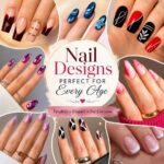 Collection of stylish nail designs featuring florals, French tips, ombre nails, burgundy accents, and colorful Summer Nail Art Ideas for women.