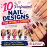 Glossy sky blue swirl nails with elegant oval shape, featuring modern professional summer nail art perfect for work and special events.